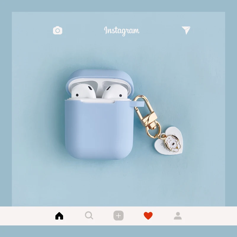 

Cartoon Cute Dog Silicone Case for Apple Airpods Accessories Bluetooth Earphone Case Box Candy Color Bag Decor Cover Key Ring