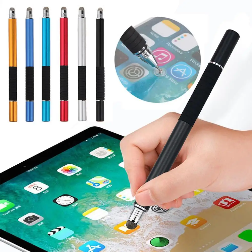 2 в 1 емкостный сенсорный экран Стилус для IPhone IPad IPod Сенсорный Костюм для других смартфонов планшет ручка металлический стилус карандаш