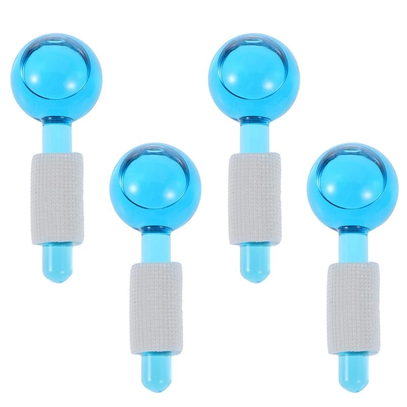 4個フェイシャルマッサージ地球儀美容アイスボールエネルギークリスタルボール顔冷却アイス地球儀フェイスネックマッサージガラス地球儀 Massage Ball Aliexpress