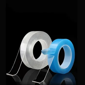 

Transparent Double Sided Tape Nano Traceless Tape Reuse Washable Reusable 1 2 3 5M Double-Sided Disks Glue gekkotape Acrylic New