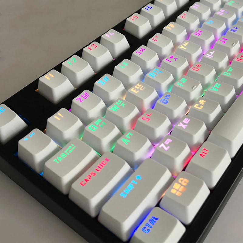 Ergonômico Resistente a Óleo Keycaps Teclado Mecânico Abs Key Caps Substituição 104 Chaves Oem Russo Francês Coreano Espanhol - Imagem 3