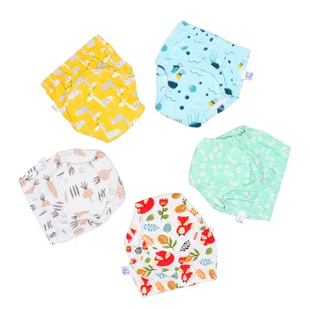 

5pcs Soft TPU Washable Printed Baby Learning Shorts Baby Shorts Cotton Shorts for Girl