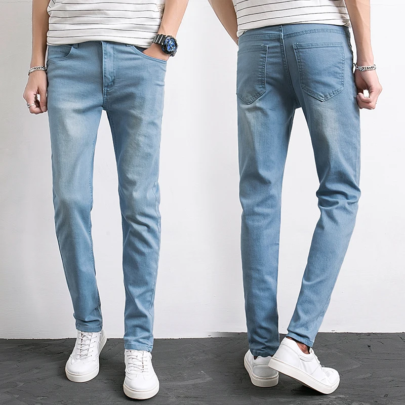 regular fit jeans 2021 Men's Variety Skinny Jeans Gray/blue Denim Jeans Brand  Fashion Men Pencil Pants Slim Jeans Men Skinny Long Jeans ripped jeans for men Jeans