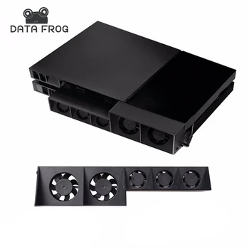 

Data Frog Cooling Fan For PS4 External Cooler Fan for Sony Playstation 4 PS4 Turbo Temperature Control Five Fans USB Cable Free