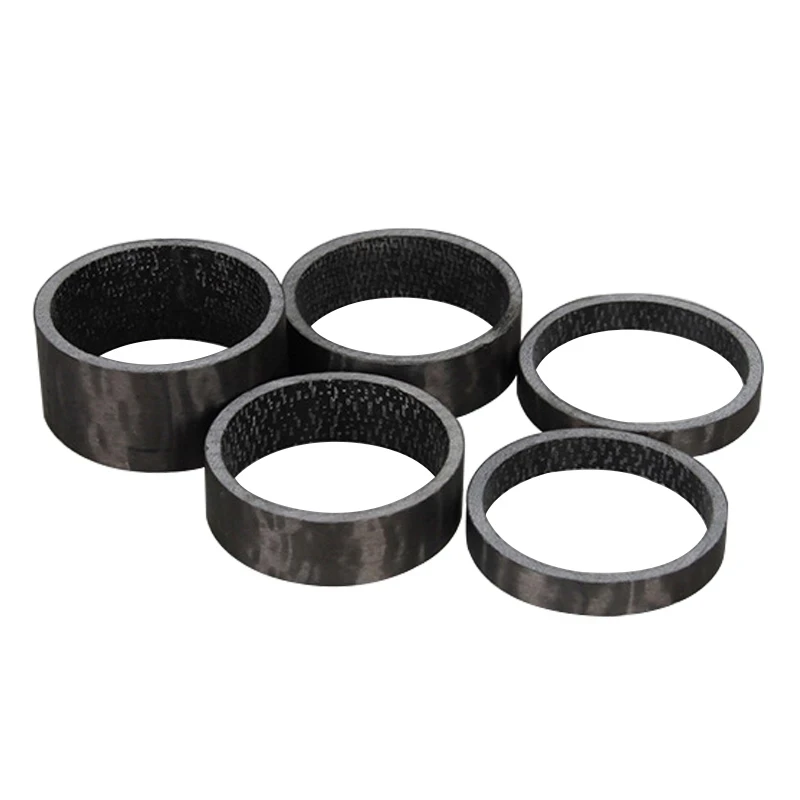 5pcs Carbon Bicycle Spacer Set Carbon Spacers Headset Stem Spacer 1/8