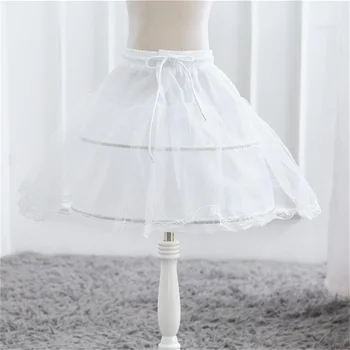 

Summer Girl Tutu Skirts Petticoats 2 Hoops Kids Underskirt Skirt Lace Trim Children Wedding Accessories Girl Petticoat Crinoline
