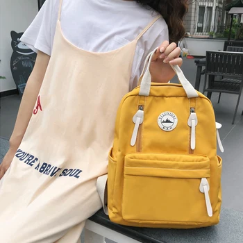 

atinfor Waterproof Nylon Women Backpack Fashion College Students Travel Bag Teenage Girls Schoolbag Bookbag