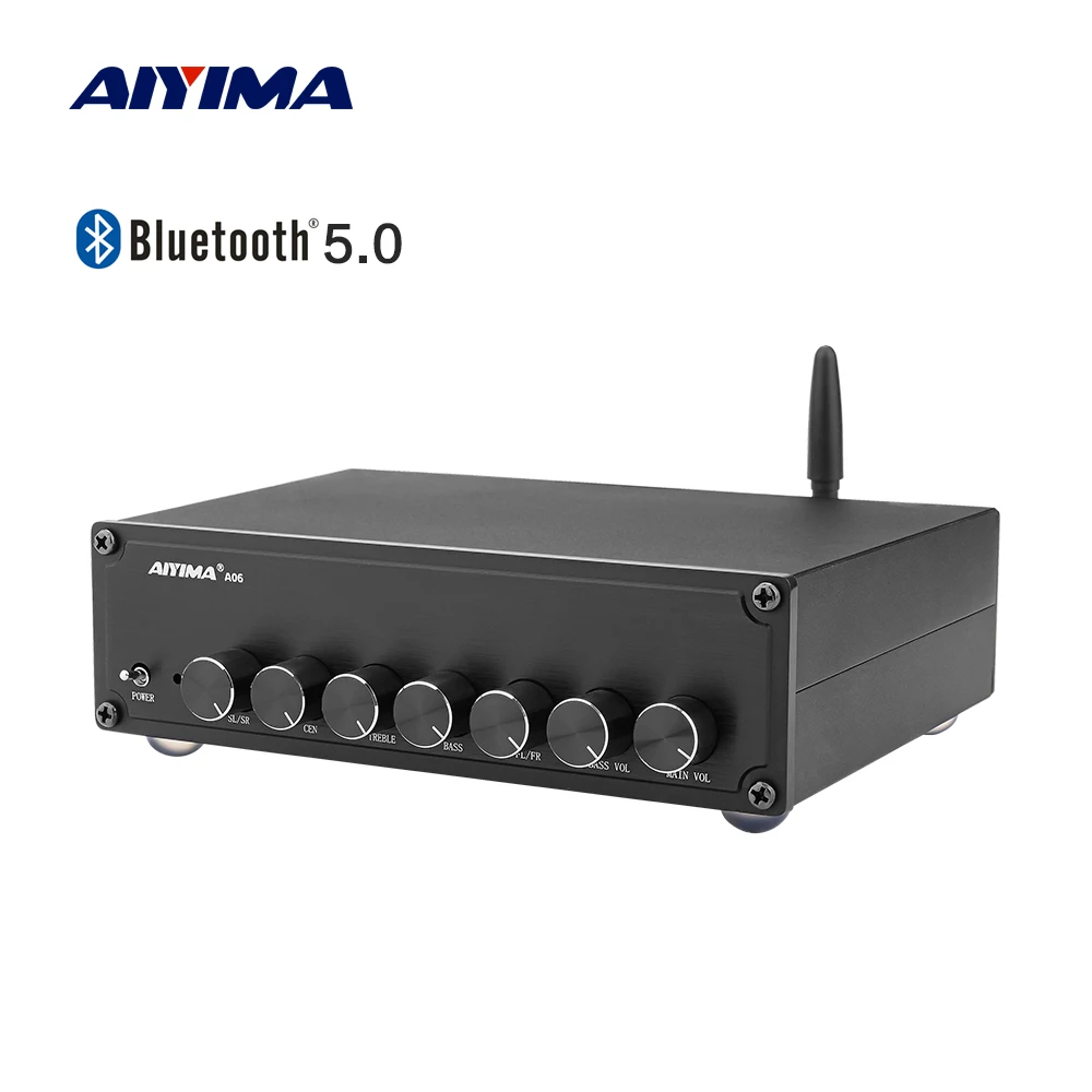 Усилитель AIYIMA для домашнего кинотеатра 5 1 100 Вт + 50 сабвуфер стерео Bluetooth TPA3116 класс