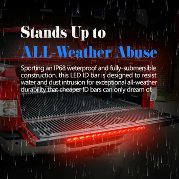 

Bar LED Tail Light Waterproof 2pcs/kit Replacement 10" Red Accessories