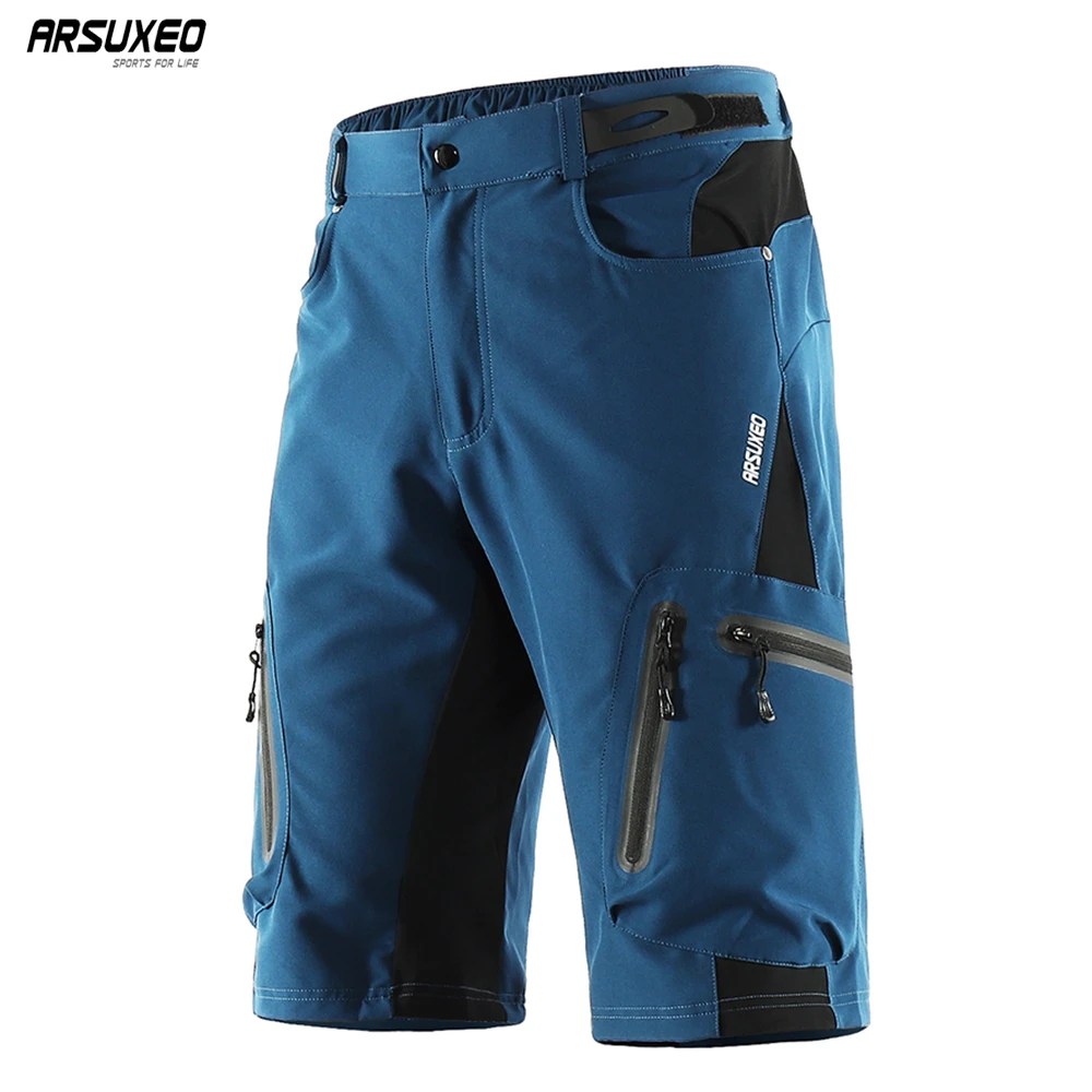 Mens Cycling Baggy Shorts Wear-resistant MTB Mountain Bike Short Pants Pockets