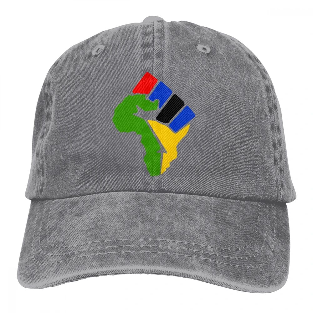 Африканский кулак Casquette темно-синий унисекс Мужские Женские джинсовые бейсболка с ремешком кепки Регулируемый Гольф папа шляпа
