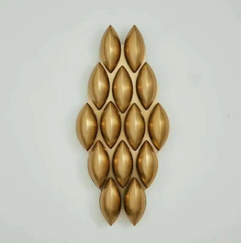 14 headed wall lamp Пост Модерн золотое яйцо светодиодный настенный светильник лампа освещения с регулируемой яркостью бра для фойе коридор, отель бронза декоративные золотые светодиодный настенный светильник - Цвет абажура: 14 headed wall lamp