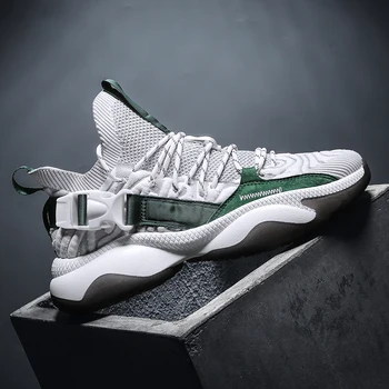 

New Men Sneakers Thick Bottom Running Shoes for Men High Quality Breathable Sports Shoes Outdoors Comfortable Walking Shoes