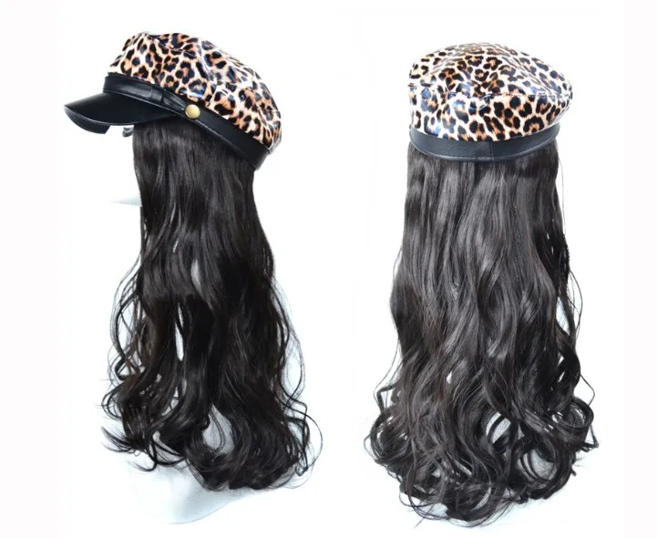 Pervado волосы 2" Длинные прямые синтетические волосы парик с бейсбольной кепкой черный коричневый цвет для женщин держать тепло шикарная прическа - Цвет: T27/30/4