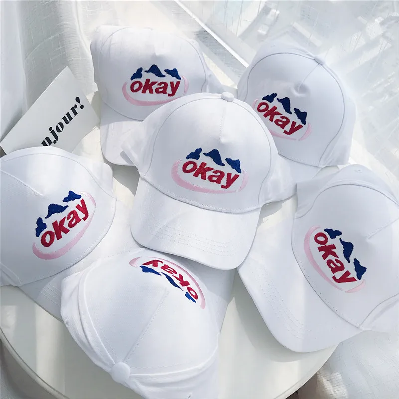 Baseball Cap okay Letter Embroidery Men Fashion Cotton Performance Baseball Cap hat Visor Caps Hip Hop Lovers Snapback Sun Hat   (2)