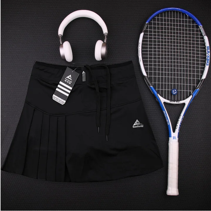 Женские теннисные шорты, теннисные юбки для девочек с безопасными шортами, быстросохнущая Женская юбка для бадминтона с карманом, женские спортивные шорты