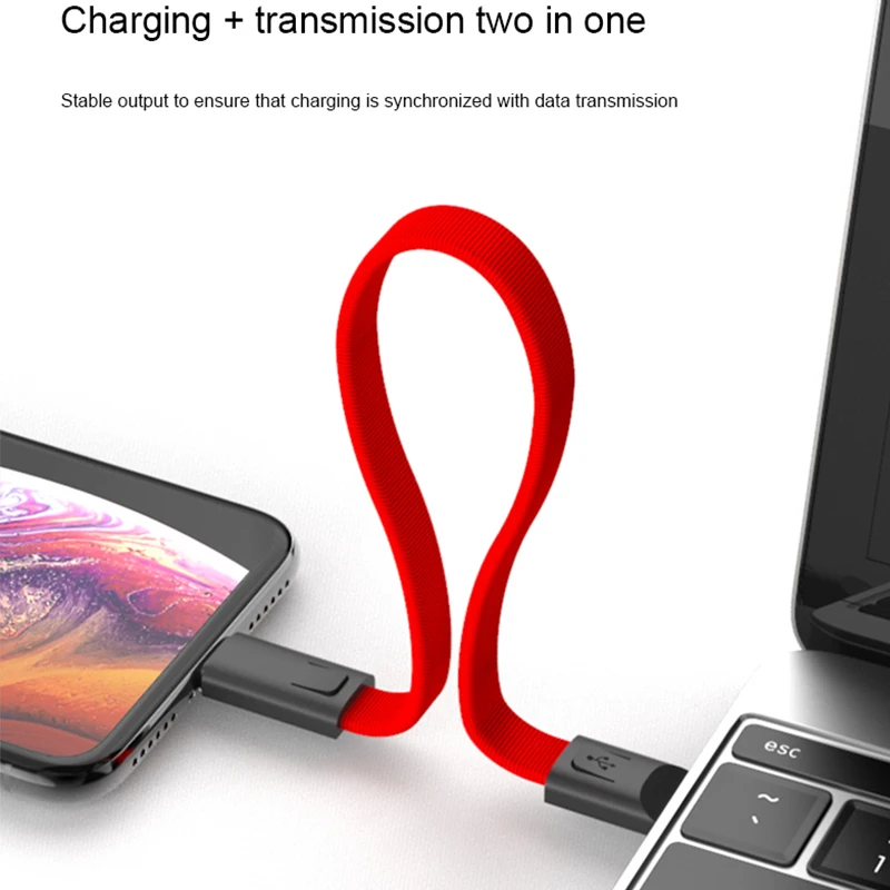 Брелок Шнур зарядное устройство USB кабель для iPhone X XR XS Max 11 Pro 6 6S 7 8 Plus 5 5S iPad Быстрая зарядка брелок кабель для передачи данных