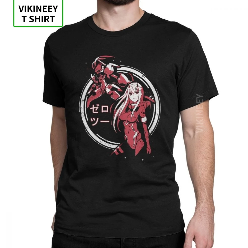 

Men Zero Two Strelitzia Darling In The Franxx T-Shirt Funny O Neck Short Sleeves Clothes Cotton Tees Summer/Autumn Style T Shirt
