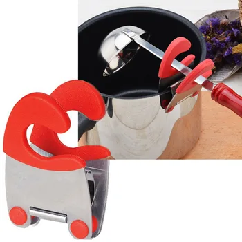 

1Pcs Pan Edge Shovel Clamp Cooking Tools Tongs Holder Stainless Steel Kitchen Gadgets Spatula Storage Rack Pot Clips