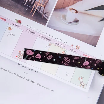 

1Pc Fashion Paper Decorative Making Washi Tapes DIY Diary Scrapbooking Stationery Label Sticker Fans Gift