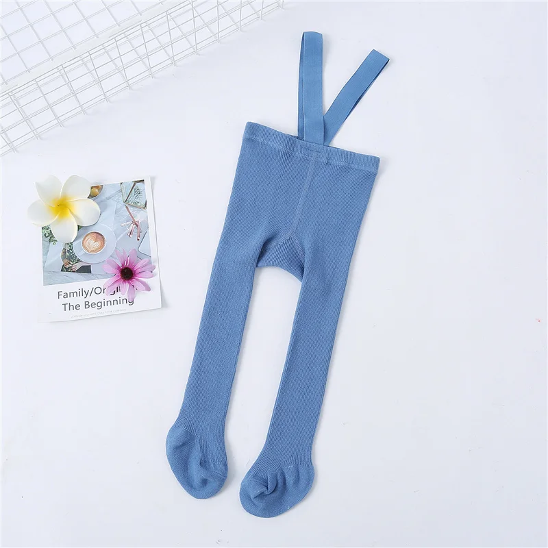 0-3Year Autumn Winter Tights For Girls Solid Pantyhose Casual Tights For Boys With Shoulder Strap Knitted Clothes knit tights,girls pantyhose,children stockings,suspender leggings