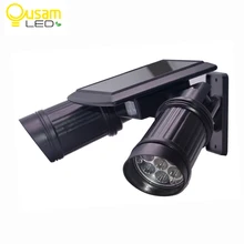 Уличный светодиодный светильник на солнечной батарее с датчиком движения PIR, двойной Точечный светильник s, светильник Безопасности s с батареей, 14 светодиодный светильник с двумя головками, солнечный садовый светильник