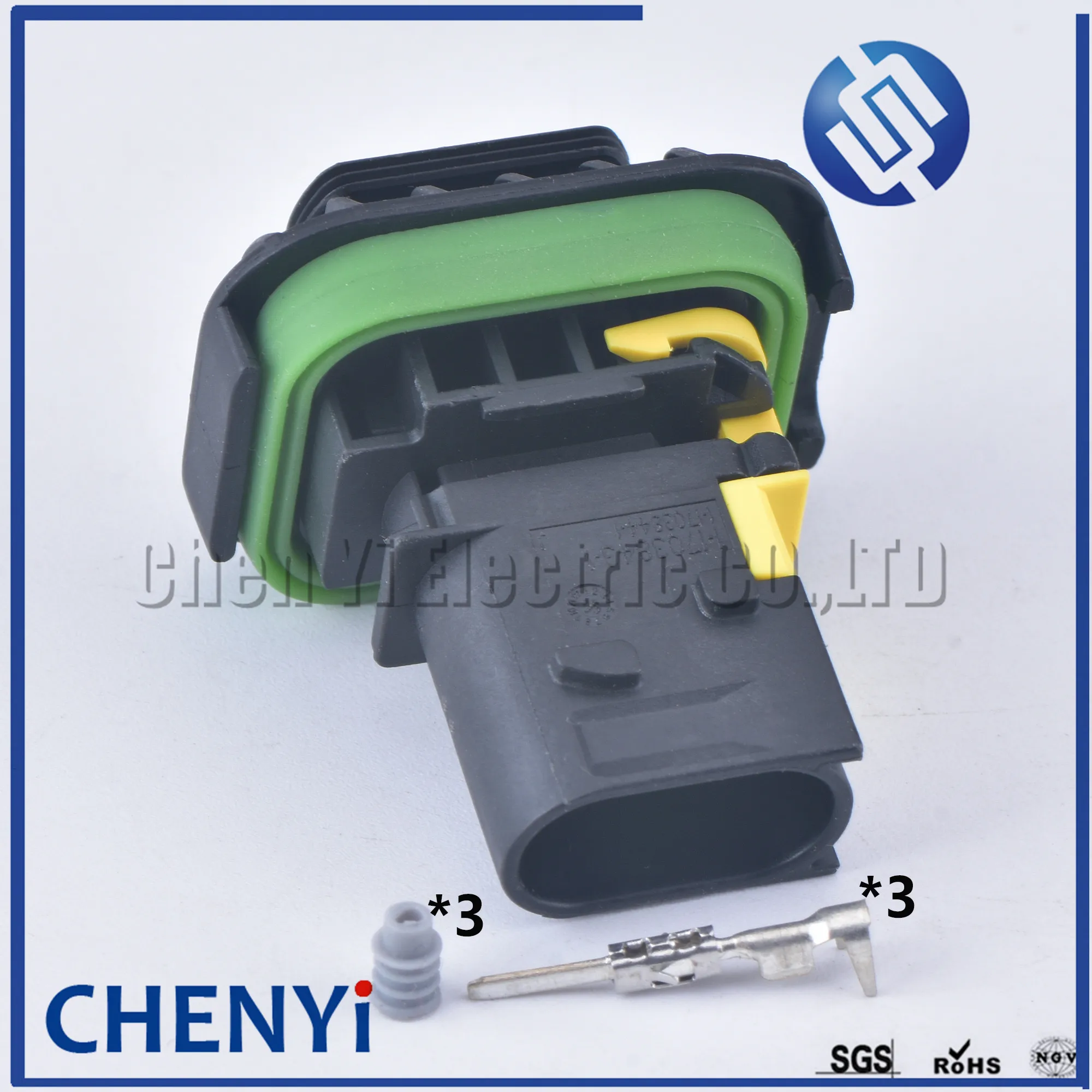 3-Pin Automotive Injector Connector - Female With Pin Electrical Car Connector