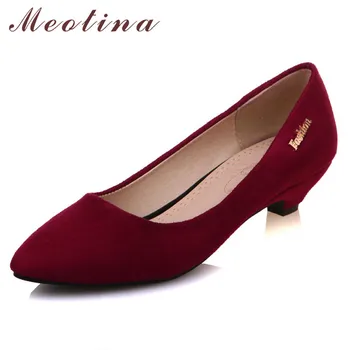 

Meotina High Heels Women Pumps Fashion Strange Style Heels Party Shoes Shallow Pointed Toe Shoes Ladies Spring Large Size 33-46
