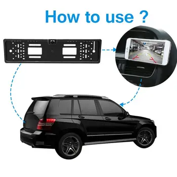 

US/EU Car Camera License Plate Frame License Plate Holder Practical Multifunctional Camera License Plate
