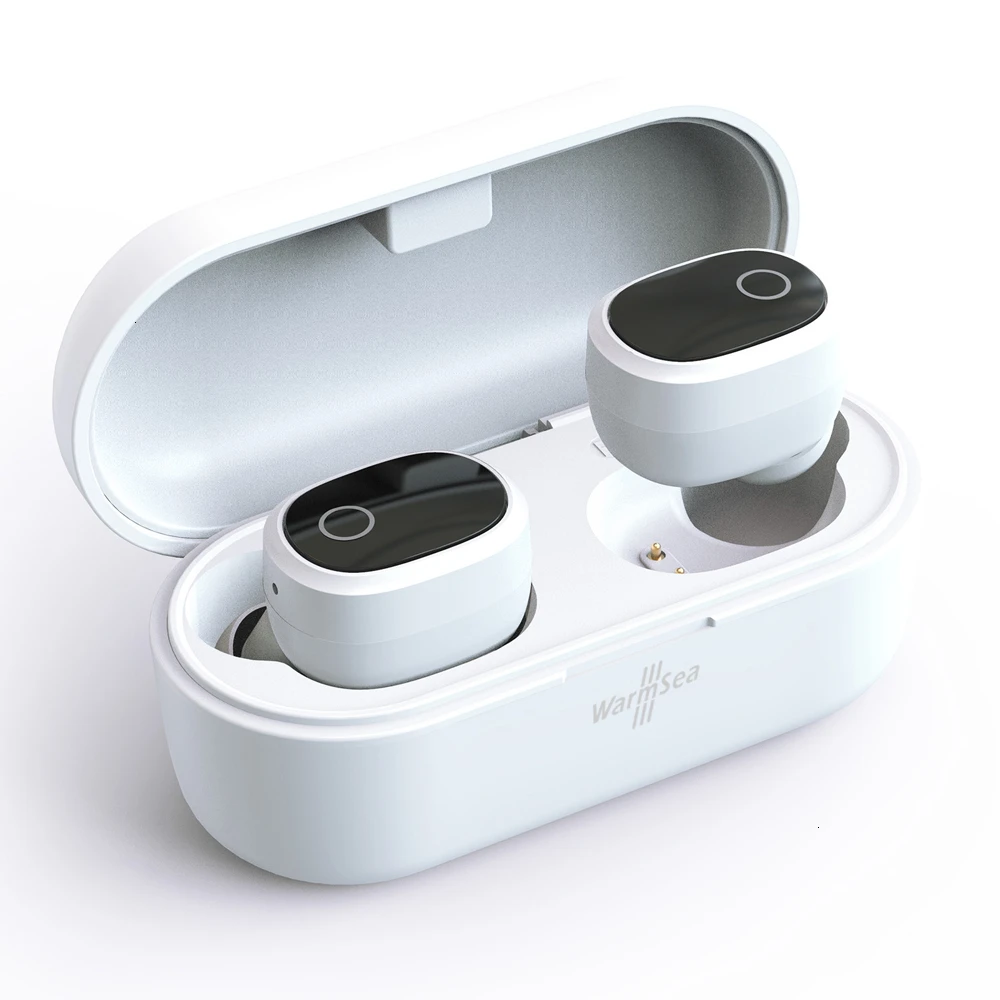 Write Наушники WarmSea TWS Bluetooth 5,0, отличное качество звука, беспроводные наушники, гарнитура, спортивные наушники - Цвет: Write