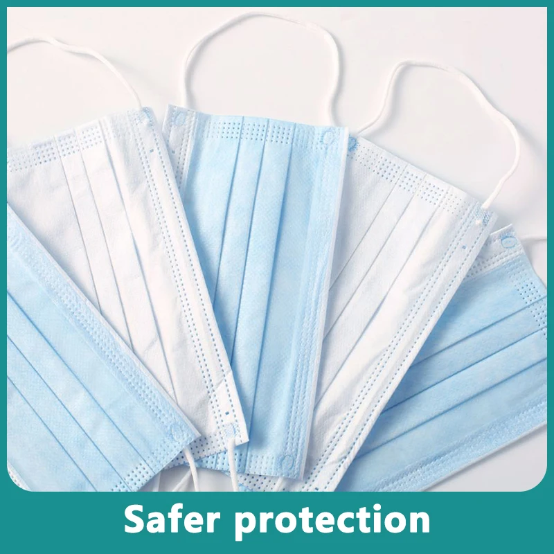 

Disposable Mask 3-Layer Non-woven Elastic Mouth Breathable Hygiene Face Mask Soft Breathable Mask