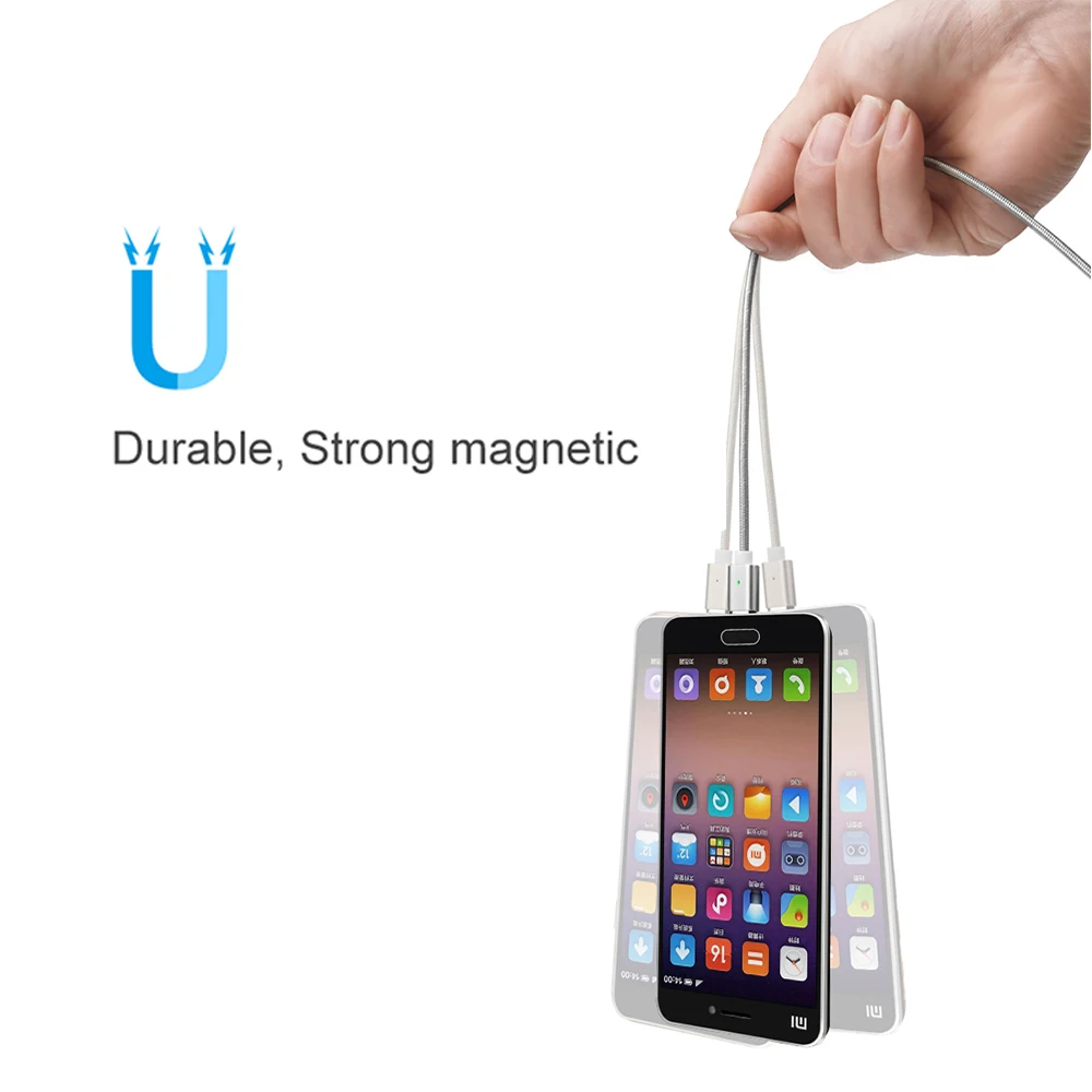 Магнитный кабель Micro usb type C, адаптер для быстрой зарядки, светодиодный, для телефона, Microusb type-C, магнитное зарядное устройство usb c для iphone, samsung, xiaomi