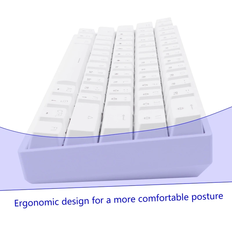 GK61 Hot Swappable Portable Mechanical Keyboard RGB Backlit Gaming Keyboard Gateron Switch Compatible with Cheery Kailh