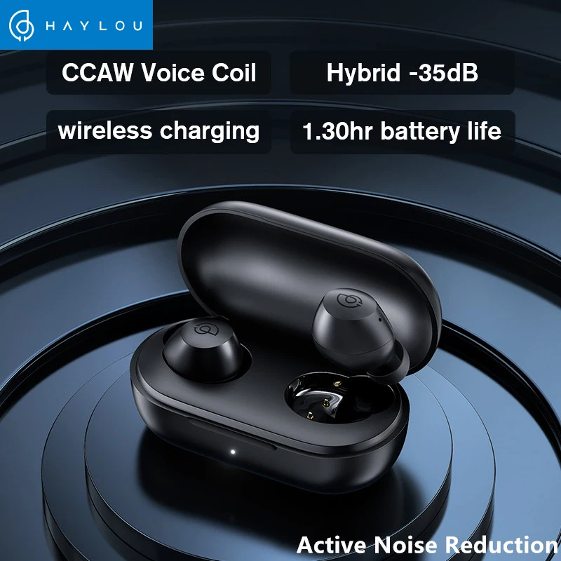

Original Haylou T16 HD Call Four Micphone Bluetooth Earphone Hybrid -35dB Active Noise Reduction Wireless Earphones Mini Headset