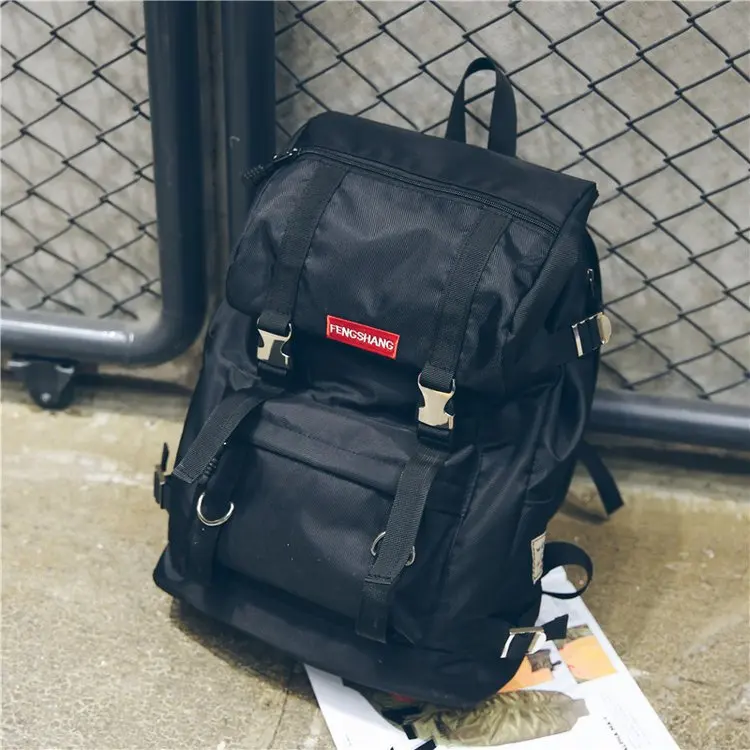 

Canvas Backpack Bag Clip Mouth Mommy Large-capacity Backpack Hand Backpack Multi-Purpose Computer Bag