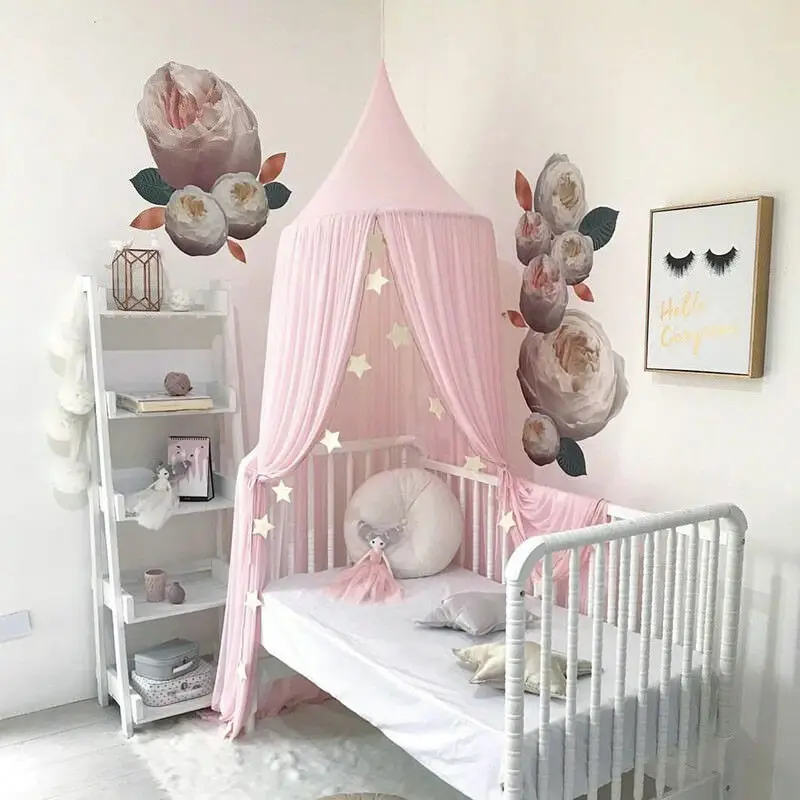 Kids Baby Bed Canopy Bedcover Mosquito Net Curtain Bedding Dome Tent Room Decor Mosquito Net Bed Bedcover Curtain 240x260cm