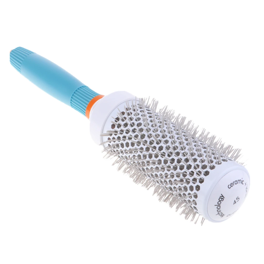 4 Sizes Pro Ceramic Round Barrel Hair Brush Iron Radial Comb Curly Hair Comb Anti-static Round Hairbrush