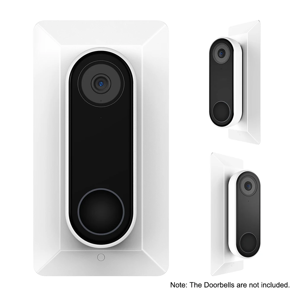 Placa de pared Compatible con Nest Hello, cuña ajustable, inclinación de 35 grados, doble recubrimiento, resistente a los rayos UV, Material ABS duro, acabado mate