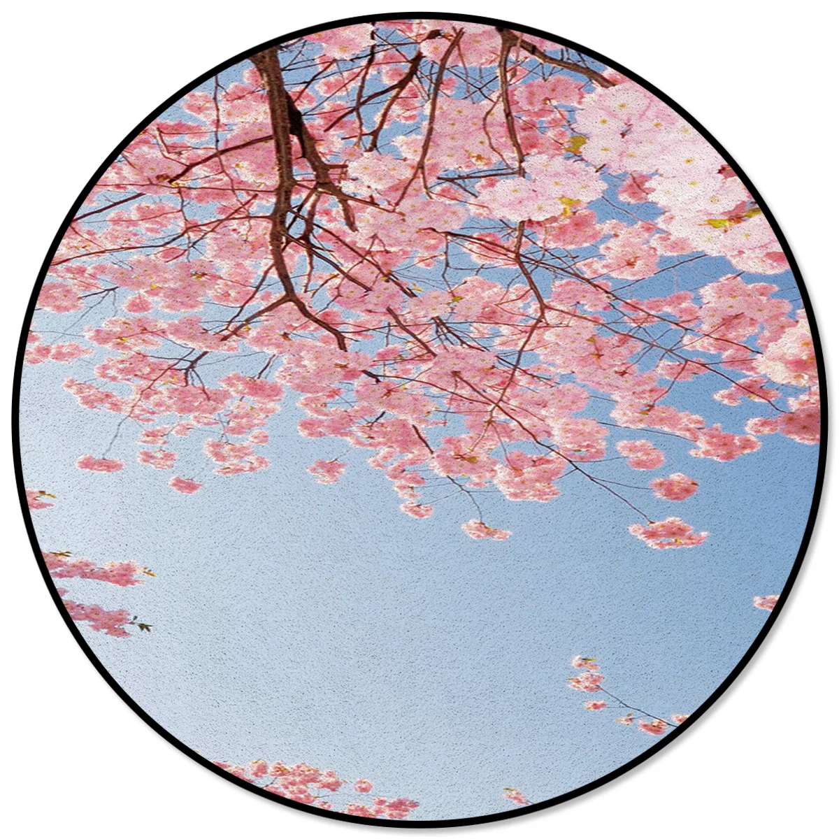 Круглые ковры с розовыми вишнями для гостиной, декоративные коврики для детской комнаты, коврики для спальни, современные коврики