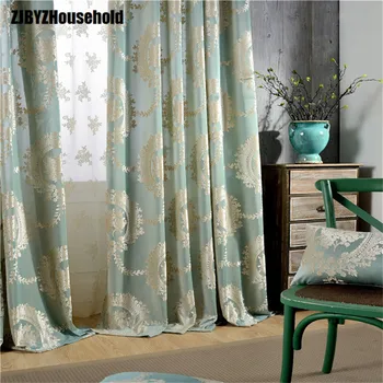 

Spot The Sitting Room Bedroom Curtain Cloth Woven of Europe Type Jacquard Curtains for Living Room Knitted Flannelette