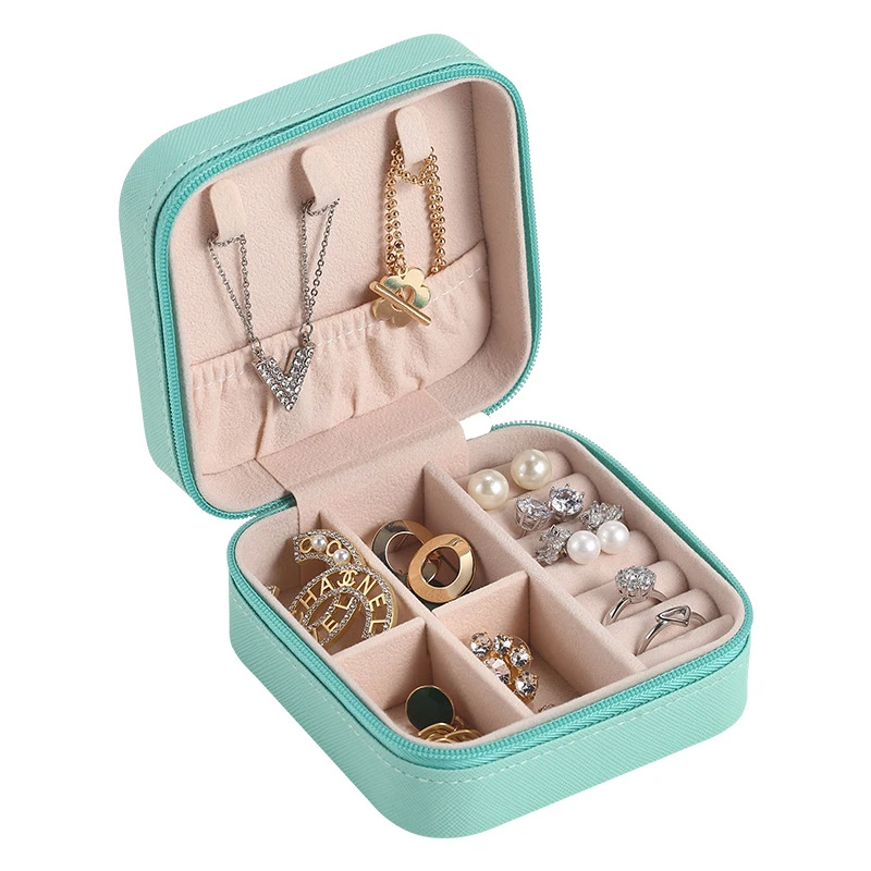Square Mini PU Leather Small Jewelry Box, For Jewellery Organiser