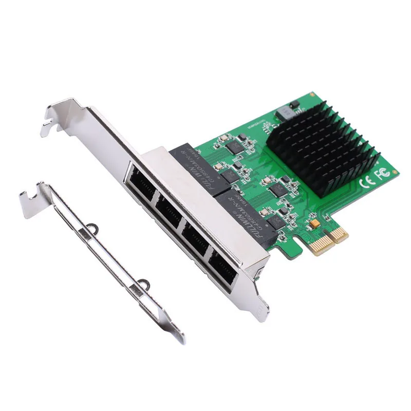 QINDIAN сетевые карты Ethernet адаптер PCI-Express 4 порта гигабитный Ethernet контроллер карты RTL8111 чип с низкопрофильным кронштейном