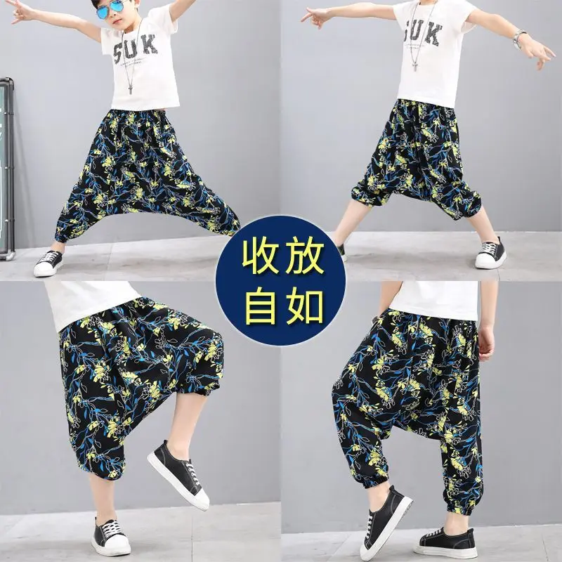 New Style Children Ethnic-Style Lantern Pants Baggy Pants BOY'S Girls Summer Anti Mosquito Pants Air Conditioner Pants Slee