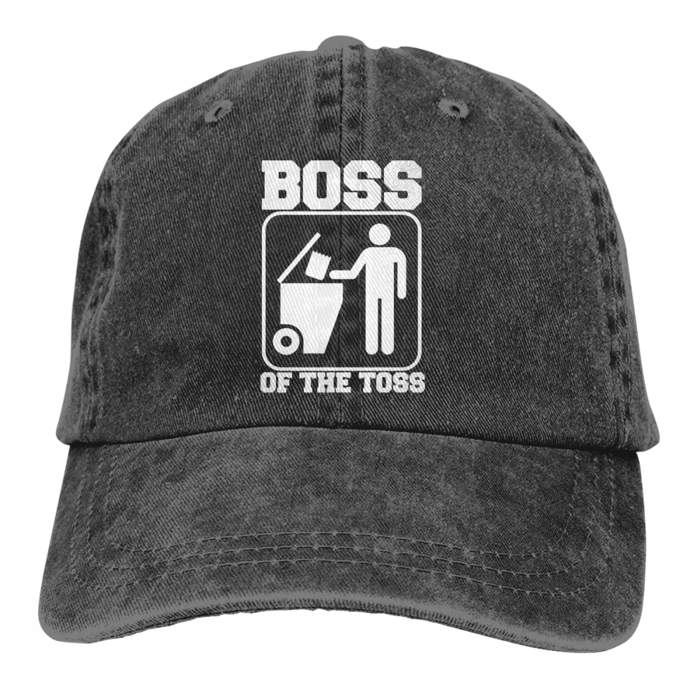 Boss Of The Toss Casquette черные унисекс Мужские Женские джинсовые бейсболка с ремешком кепки Регулируемая шляпа для гольфа папа