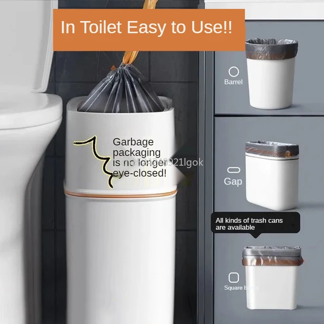 Háztartás Vastag Húzózsinórólzsák Hordozható Automatikus Bezárása Extra Vastag, Nagy Fekete Eldobható Műanyag Zacskó - Image 6