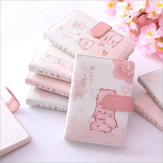 

Notebook Diary Paper Planner Student Journal Stationery School Mini daily weekly personality cheap PVC Cute Kawaii spiral office