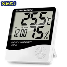 Hygrometer Station-Clock Temperature-Humidity-Meter Digital Electronic Indoor Outdoor