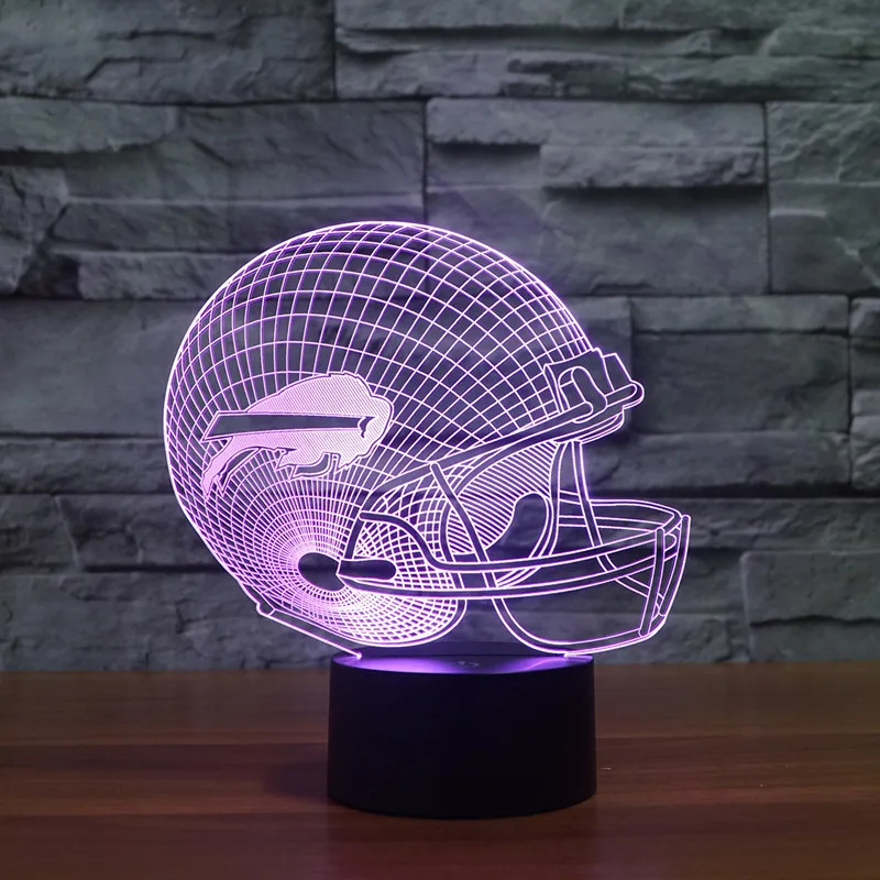 

2019 New Style Football Helmet Buffalo Bills 3D Lamp Colorful Touch Control LED KT-C 3431