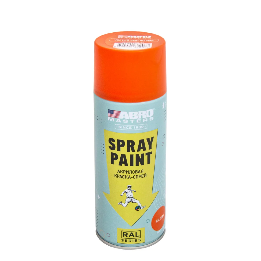 Paint spray acrylic RAL series 2004 (pure orange) Abro masters paint