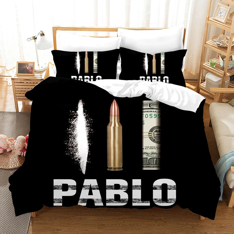 Комплект постельного белья PABLO ESCOBAR, постельное белье, декоративные пододеяльники, наволочки, наркомания, постельное белье, льняное покрывало, Комплект постельного белья